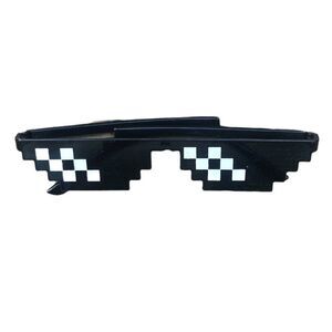 Funny 8 Bit Cartoon Glasses Black